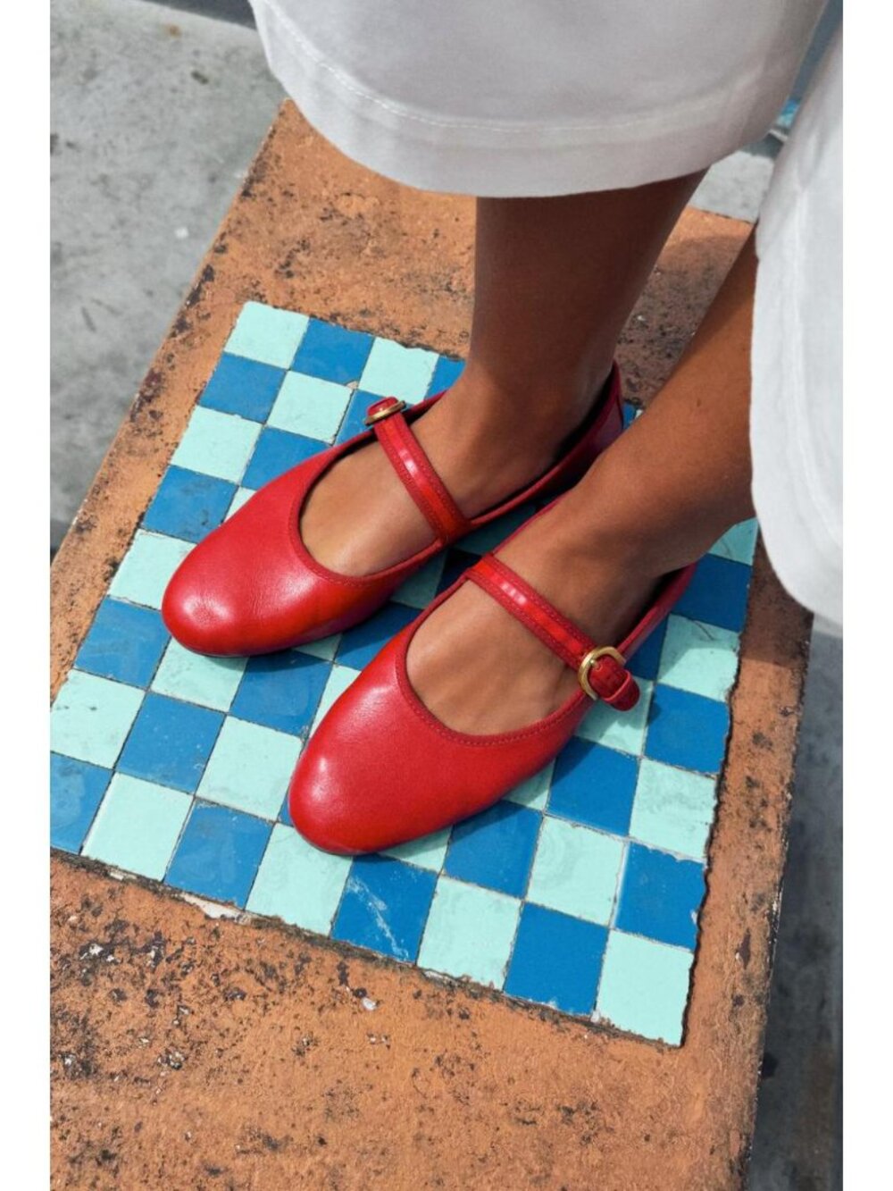 ZARA FLAT LEATHER BALLET FLATS